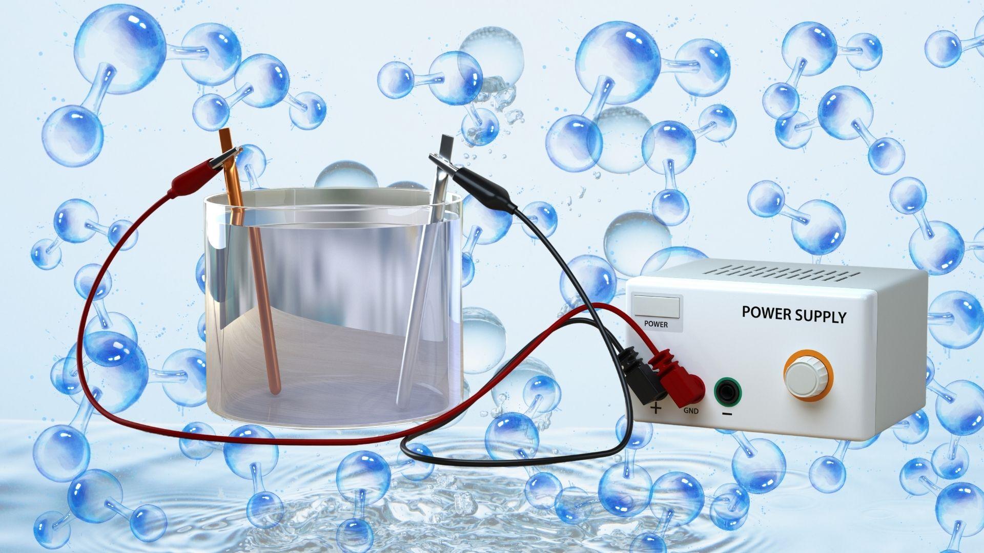 Representative image of electrolysis.  Credits: Gubbi Labs