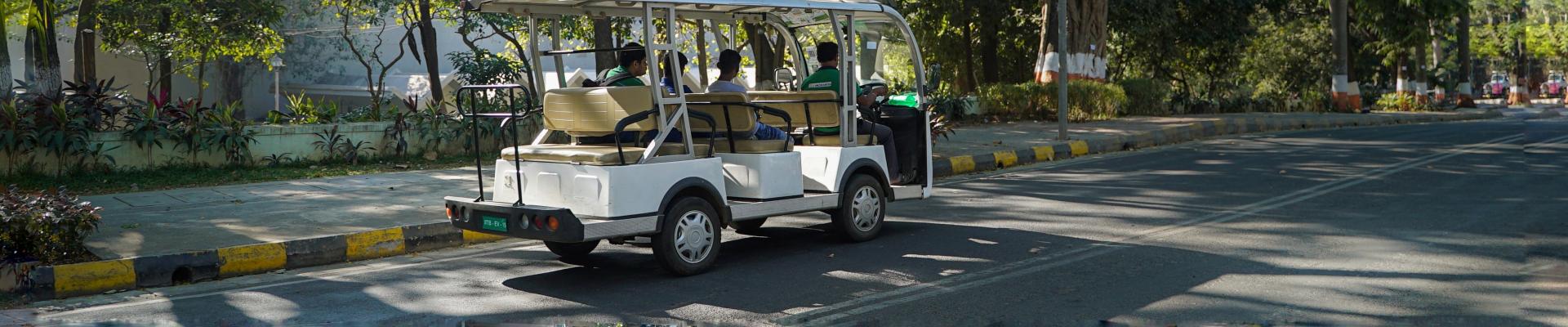 Buggy transport facility inside IIT Bombay campus