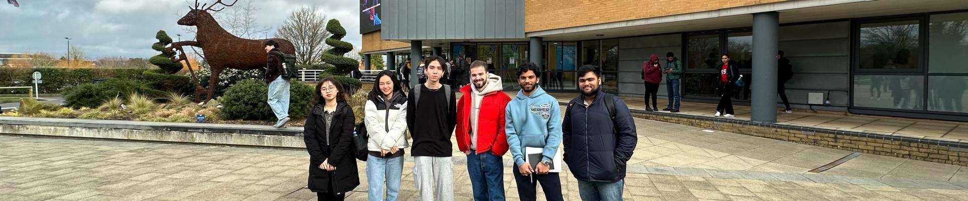 A group of IIT Bombay students in the foreign university