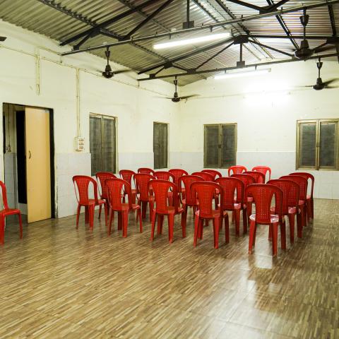 Inside of lake side community hall